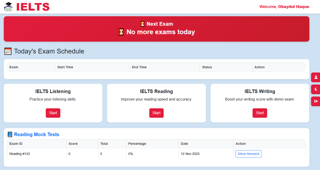 ielts exam test online